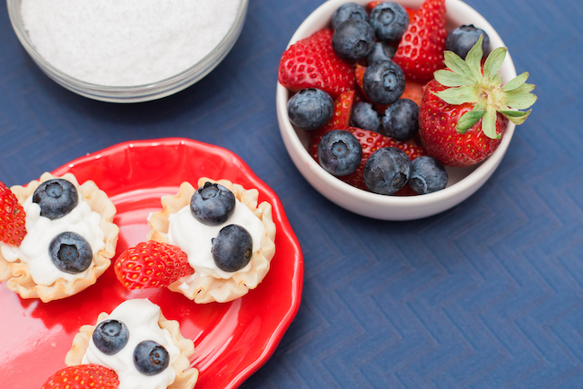 Red White and Blue Berry Tartlets